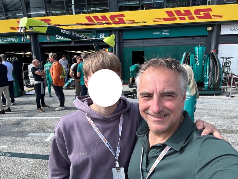 Richard and his son at the GP Zandvoort 2023 (the Netherlands)